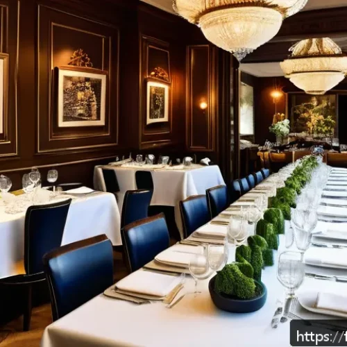 Home 28 문화재수리기술자 자격증 소지자의 연봉 분포 - A bustling upscale Parisian restaurant interior during dinner service, featuring elegantly dressed c...